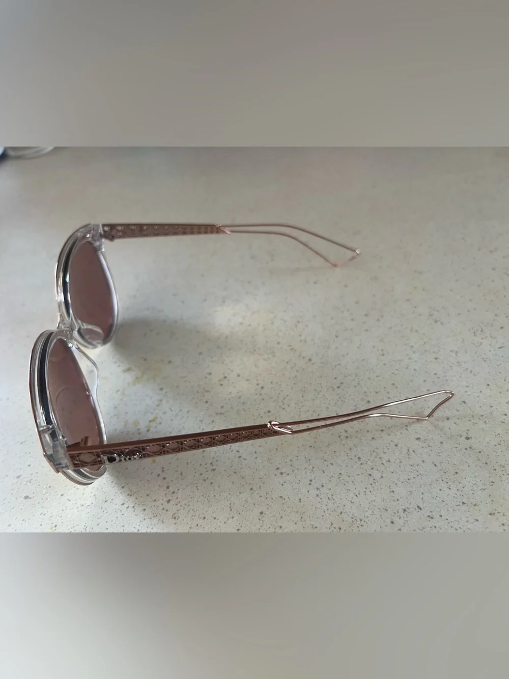 Dior Rose Gold Mirrored Cat-Eye Sunglasses. Elevate your sophisticated style
